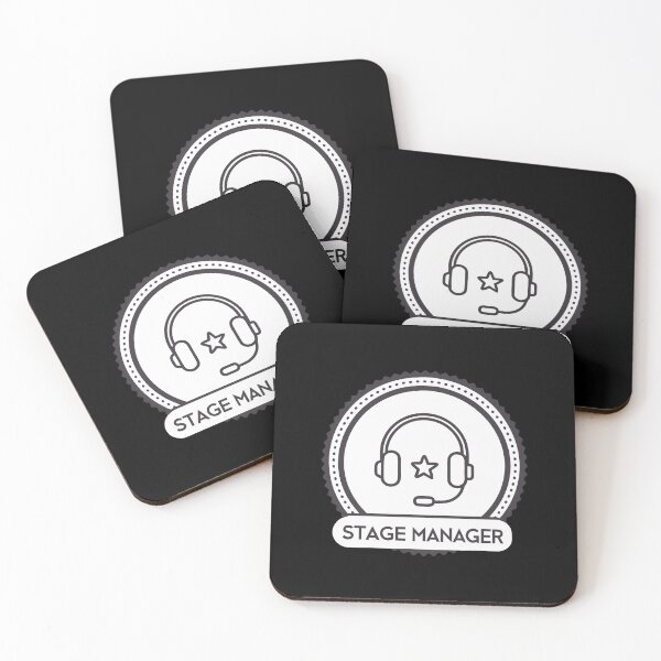 Item preview, Stage Manager Headset Badge – Minimalist Theatre Crew Outline Design designed and sold by VividOrganica.