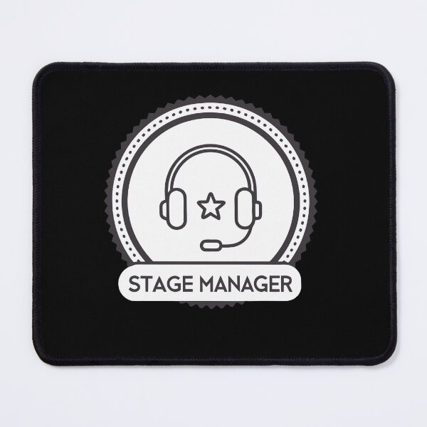 Item preview, Stage Manager Headset Badge – Minimalist Theatre Crew Outline Design designed and sold by VividOrganica.