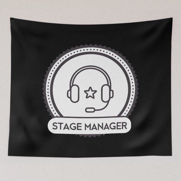 Item preview, Stage Manager Headset Badge – Minimalist Theatre Crew Outline Design designed and sold by VividOrganica.
