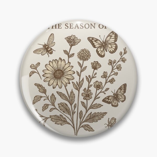 Item preview, Golden Bloom Harmony – Vintage Botanical Flowers and Butterflies designed and sold by Piralez.
