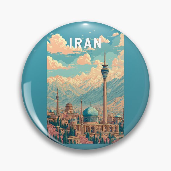 Item preview, Iran Illustration Travel Art Vintage designed and sold by KrisSidDesigns.