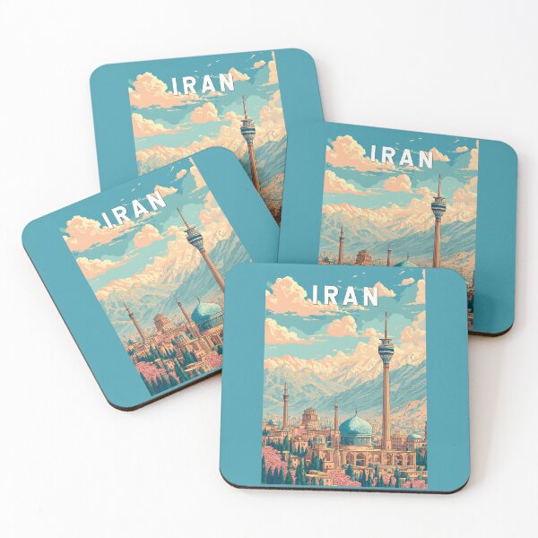 Item preview, Iran Illustration Travel Art Vintage designed and sold by KrisSidDesigns.