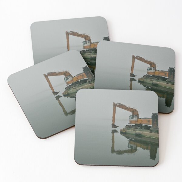 Item preview, Excavator by the Sea with Water Reflection designed and sold by Moronatorium.