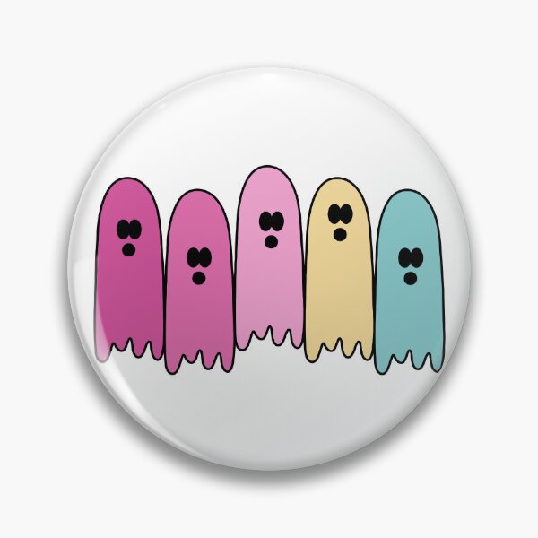 Item preview, Vibrant Ghosts - Cute Pastel Halloween Spirits in Pink Yellow Blue designed and sold by EpicCreation.