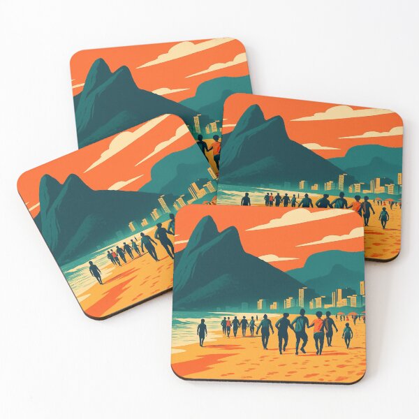 Item preview, Ipanema Beach – Vibrant Rio de Janeiro Poster designed and sold by LalaMyArt.
