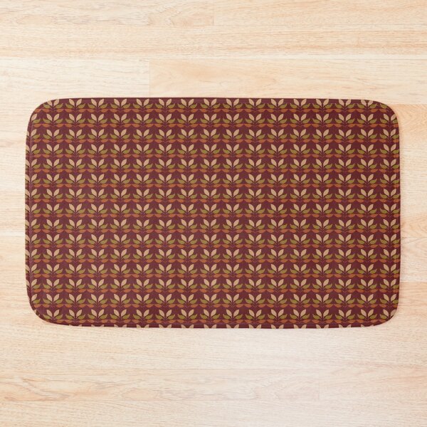 Item preview, Stacked Autumn Leaves on Cranberry Background Fall Foliage Pattern designed and sold by Christina Anderson.