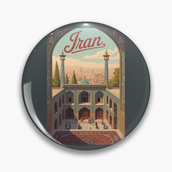 Item preview, Iran Illustration Travel Art Vintage designed and sold by KrisSidDesigns.