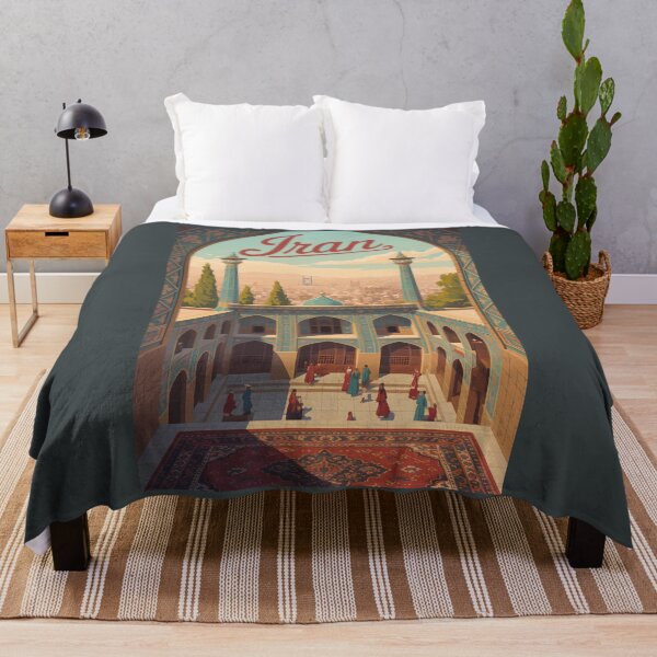 Item preview, Iran Illustration Travel Art Vintage designed and sold by KrisSidDesigns.