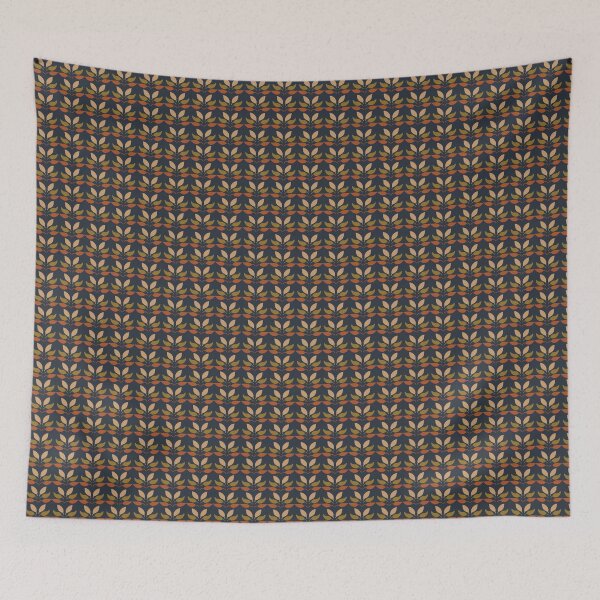 Item preview, Stacked Autumn Leaves on Navy Blue Background Fall Foliage Pattern designed and sold by Christina Anderson.