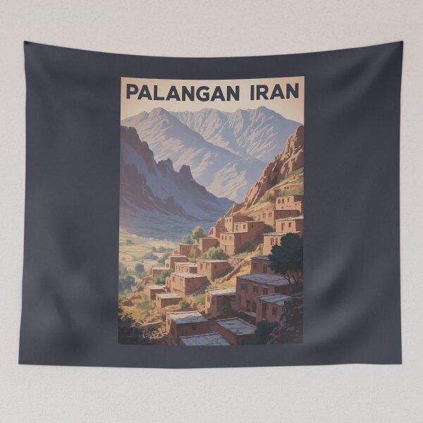 Item preview, Iran Palangan Illustration Travel Art Vintage designed and sold by KrisSidDesigns.
