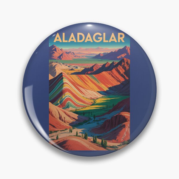 Item preview, Iran Aladaglar Mountains Illustration Travel Art Vintage designed and sold by KrisSidDesigns.