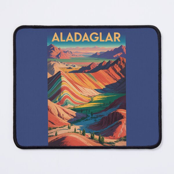 Item preview, Iran Aladaglar Mountains Illustration Travel Art Vintage designed and sold by KrisSidDesigns.
