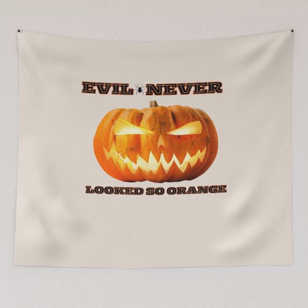 Aperçu de l'œuvre Citrouille Maléfique – Halloween Orange et Terrifiante créée et vendue par KariKeb-Designs.
