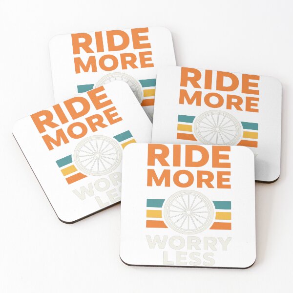 Item preview, Ride More, Worry Less Bold Cycling Typography designed and sold by Qbi Cycle & Co. – Cycling Apparel & Accessories.