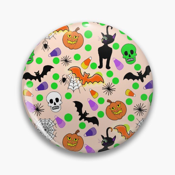 Item preview, Green Dots Halloween Seamless Repeat designed and sold by Sharon Schwalbe.