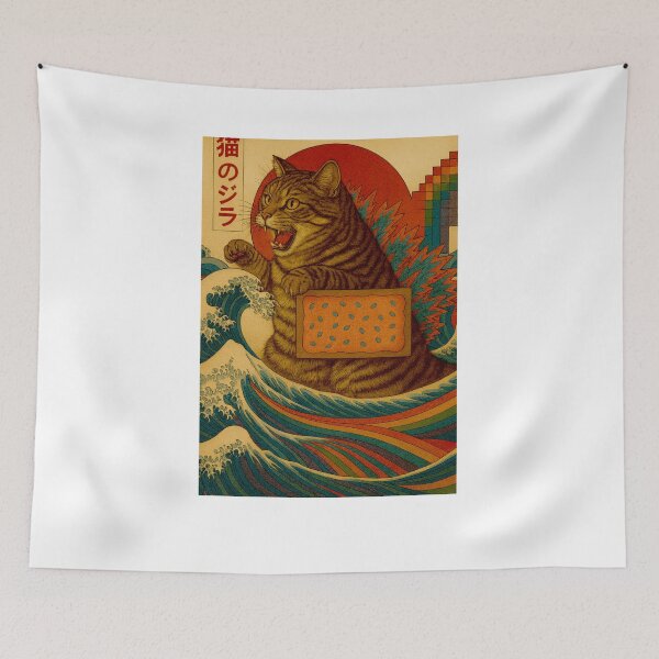 Item preview, Catzilla Nyan-Cat-zilla Japanese Art: Japanese Meme Art designed and sold by mkenz7.
