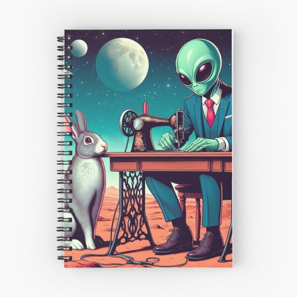 Item preview, Alien and cute bunny  designed and sold by Dogandesighn.