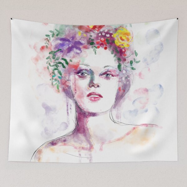 Item preview, Girl with flowers designed and sold by chaitanyakumar.