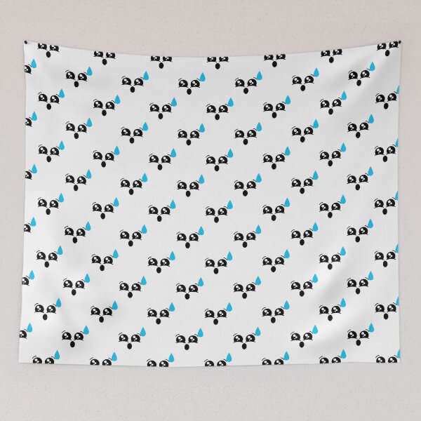Item preview, Cute kawaii awkwardly surprised face pattern designed and sold by BlushyPrint.