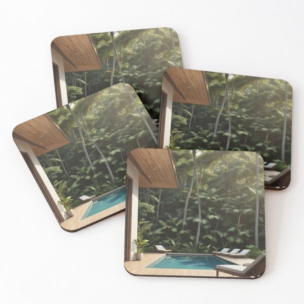 Item preview, Modern Tropical Poolside Escape with Palm Trees and Sunlight designed and sold by Jade Ado.