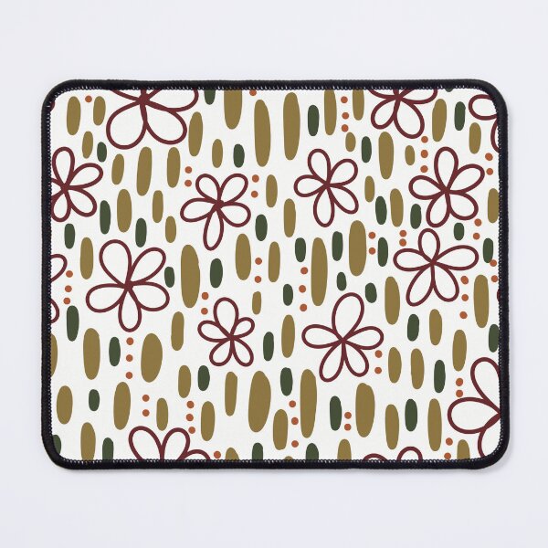 Item preview, Fabric in Cranberry Line Drawing Solid Color Flowers with Green Stems -Autumn Botanical Pattern designed and sold by Christina Anderson.