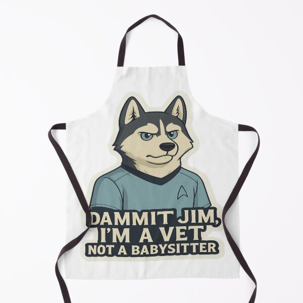 Item preview, Dammit Jim, I’m a Vet!” – Husky Star Trek Parody (Bones TOS) designed and sold by Mars.Pen.Studio.