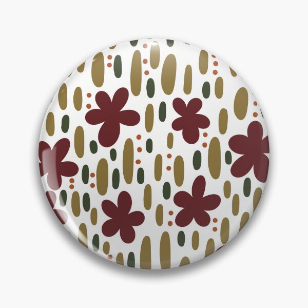 Item preview, Fabric in Cranberry Solid Color Flowers with Green Stems -Autumn Botanical Pattern designed and sold by Christina Anderson.