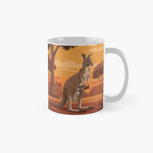Item preview, Canguro y Joey – Diseño de vida silvestre al atardecer en Australia designed and sold by Tropical art.