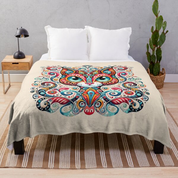 Item preview, Boho Mandala Cat – Colorful Ornate Kitty Illustration with Paisley Swirls designed and sold by Victor Shadehorn.
