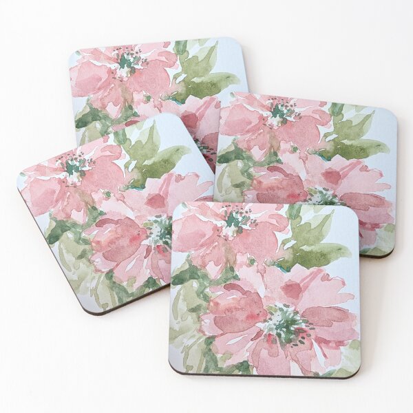 Item preview, Loose Pink Watercolor Flowers designed and sold by Kara Draws.