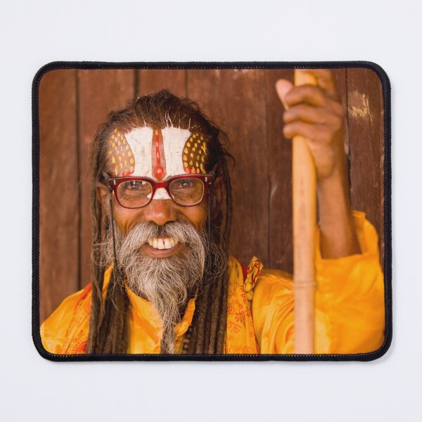 Item preview, Portrait Sadhu Yogi Hindu Durbar Square Kathmandu Nepal designed and sold by Kevin Miller Photography.