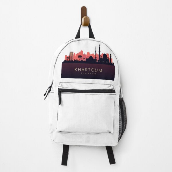 Item preview, Minimalist Khartoum Skyline Silhouette over Sunset Gradient – Modern Cityscape Art designed and sold by VividOrganica.
