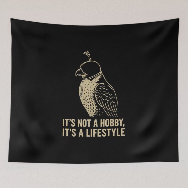 Item preview, Falconry hooded hawk Design It’s Not a Hobby, It’s a Lifestyle designed and sold by Meandmyshop.