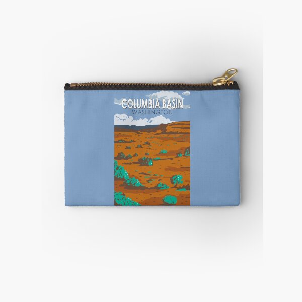 Item preview, Columbia Basin Desert Washington Illustration Travel Art Vintage designed and sold by KrisSidDesigns.