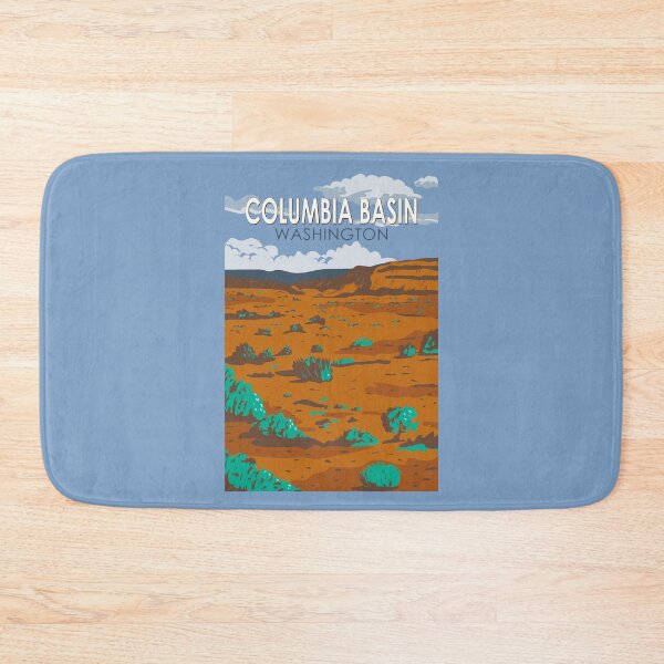 Item preview, Columbia Basin Desert Washington Illustration Travel Art Vintage designed and sold by KrisSidDesigns.