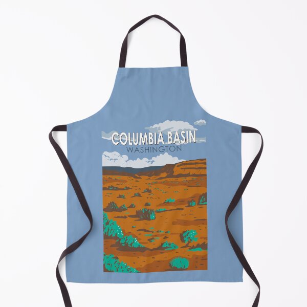 Item preview, Columbia Basin Desert Washington Illustration Travel Art Vintage designed and sold by KrisSidDesigns.