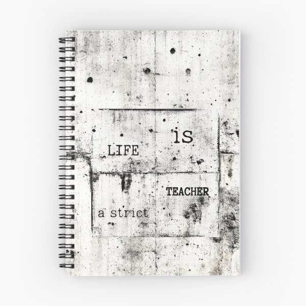 Item preview, Life is a strict teacher, black and white industrial style artwork designed and sold by silent-violin.
