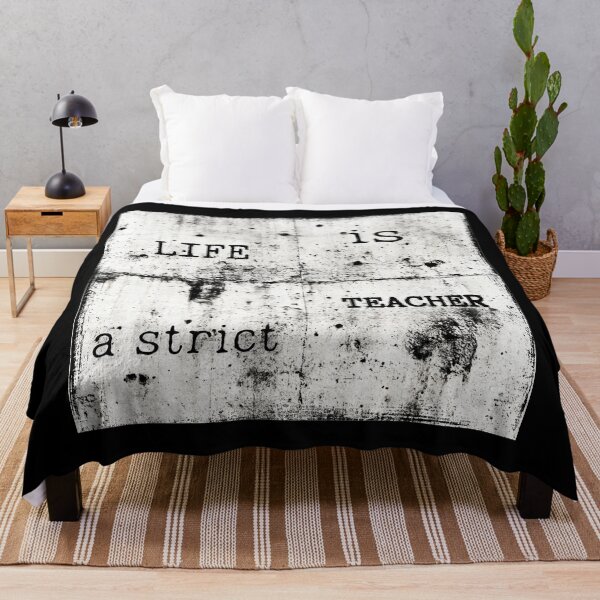 Item preview, Life is a strict teacher, black and white industrial style artwork designed and sold by silent-violin.