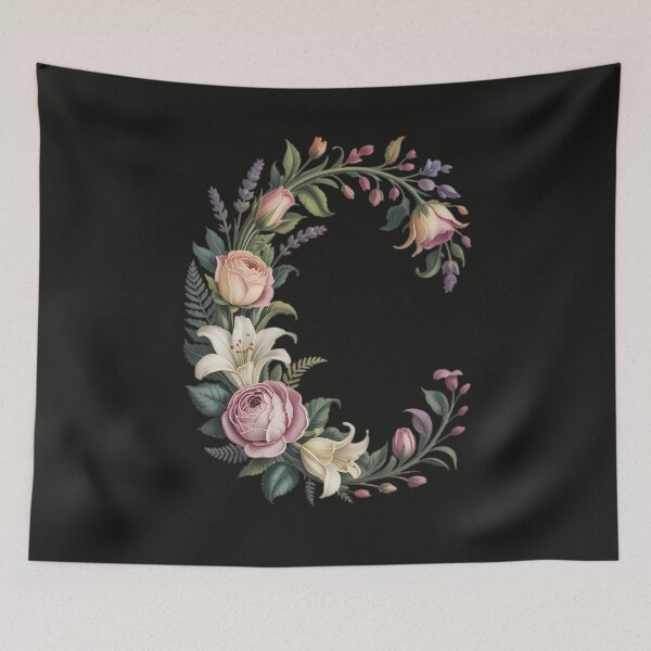 Item preview, Floral Monogram Letter C - Elegant Botanical Initial designed and sold by HilalaC.