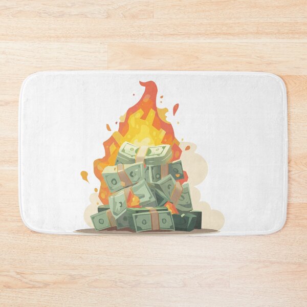 Item preview, Burning Money Stack Illustration designed and sold by Anastasiia Yurevych.