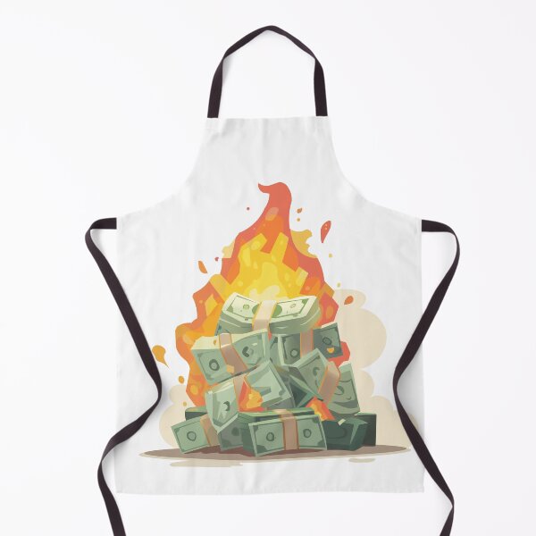 Item preview, Burning Money Stack Illustration designed and sold by Anastasiia Yurevych.