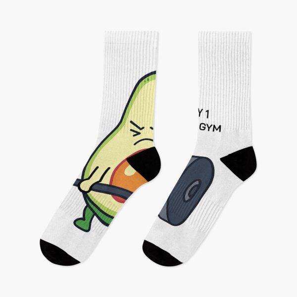 Item preview, Funny Avocado Gym Cartoon Lifting Weights designed and sold by gooutsidedesign.