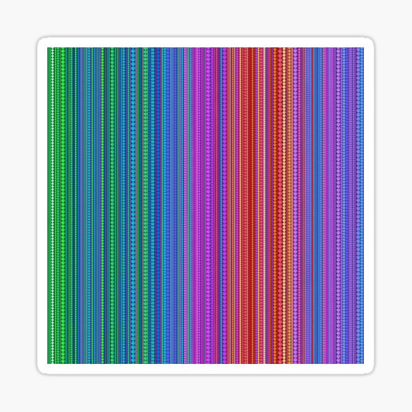 Abstract rainbow dots and lines Sticker