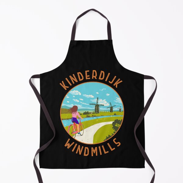 Item preview, Kinderdijk Windmills Netherlands Retro Distressed Circle designed and sold by KrisSidDesigns.