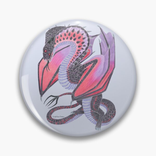 Item preview, Fell cobra dragon in colored pencils designed and sold by WolfRaven Creations.
