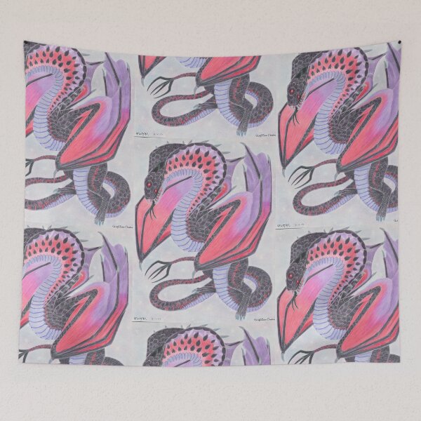 Item preview, Fell cobra dragon in colored pencils designed and sold by WolfRaven Creations.