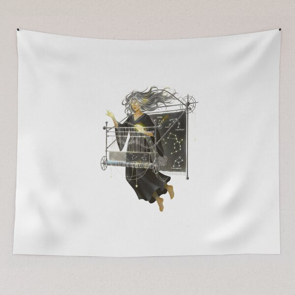 Item preview, Celestial Star Weaver Constellation Map Tapestry Goddess Illustration designed and sold by ANDREW-DESIGN.