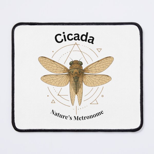 Item preview, Cicada – Nature’s Metronome | Geometric Insect Art designed and sold by GeoWild Designs.