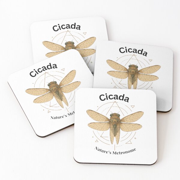 Item preview, Cicada – Nature’s Metronome | Geometric Insect Art designed and sold by GeoWild Designs.