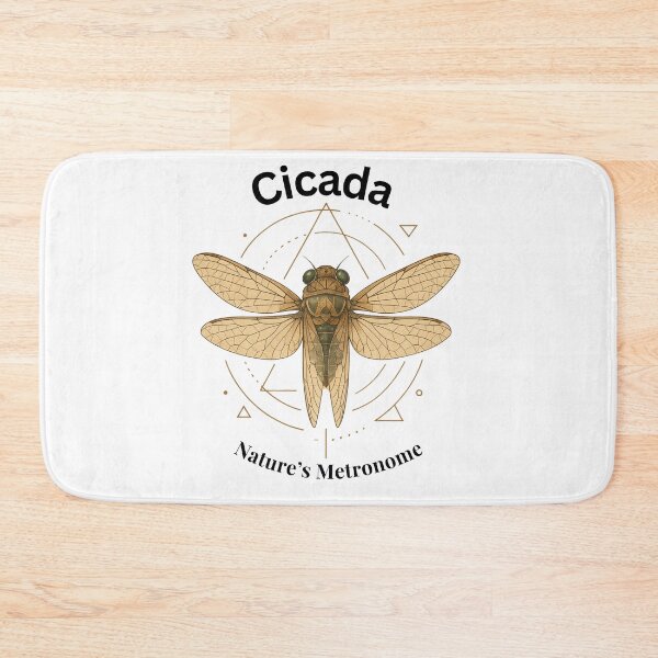 Item preview, Cicada – Nature’s Metronome | Geometric Insect Art designed and sold by GeoWild Designs.
